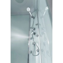 Душевая кабина 80х80х235 см BelBagno UNO-CAB-R-2-80-P-Cr-TOP текстурное стекло