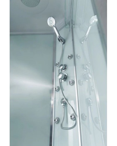 Душевая кабина 80х80х235 см BelBagno UNO-CAB-R-2-80-P-Cr-TOP текстурное стекло