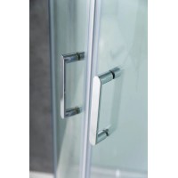 Душевая кабина 80х80х235 см BelBagno UNO-CAB-R-2-80-P-Cr-TOP текстурное стекло