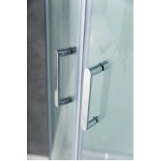 Душевая кабина 80х80х235 см BelBagno UNO-CAB-R-2-80-P-Cr-TOP текстурное стекло