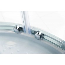 Душевая кабина 80х80х235 см BelBagno UNO-CAB-R-2-80-P-Cr-TOP текстурное стекло