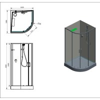 Душевая кабина Aquanet Passion EVO R White 100х100 281965 без гидромассажа