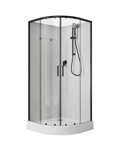 Душевая кабина Aquanet Passion EVO R Black 80х80 281984 без гидромассажа