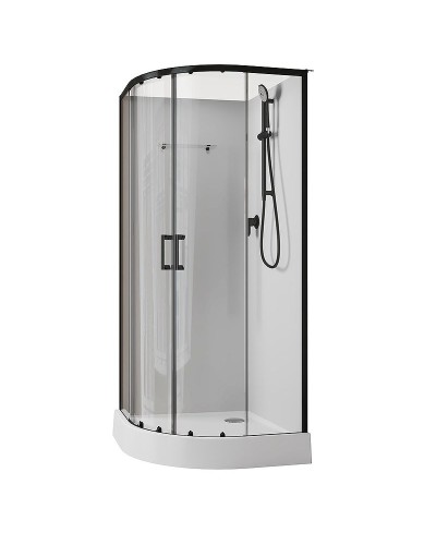 Душевая кабина Aquanet Passion EVO R Black 80х80 281984 без гидромассажа