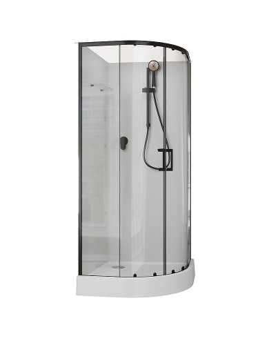 Душевая кабина Aquanet Passion EVO R Black 80х80 281984 без гидромассажа