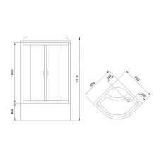 Душевая кабина Royal Bath BK 90x90 RB90BK4-MM без гидромассажа