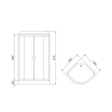 Душевая кабина Royal Bath HK 100x100 RB100HK6-WT без гидромассажа