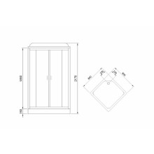 Душевая кабина Royal Bath HP 80x80 RB80HP6-WC без гидромассажа