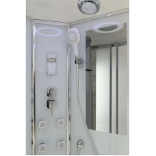 Душевая кабина 100х100х220 см Black & White Galaxy 5501100 прозрачное