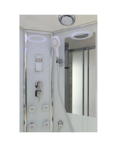 Душевая кабина 100х100х220 см Black & White Galaxy 5501100 прозрачное