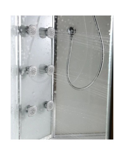 Душевая кабина 100х100х220 см Black & White Galaxy 5501100 прозрачное