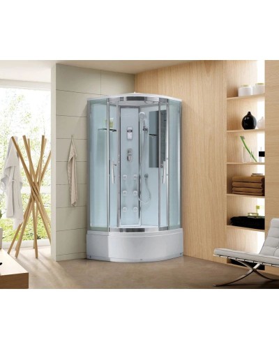 Душевая кабина 100х100х220 см Black & White Galaxy 5503100 прозрачное