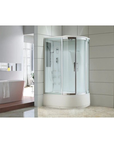 Душевая кабина 120х80х220 см Black & White Galaxy 550712L прозрачное