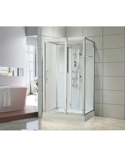 Душевая кабина 120х90х220 см Black & White Galaxy 5509120 прозрачное