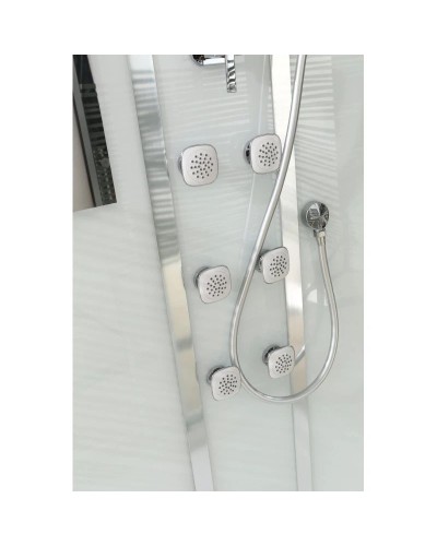 Душевая кабина 120х90х220 см Black & White Galaxy 5509120 прозрачное