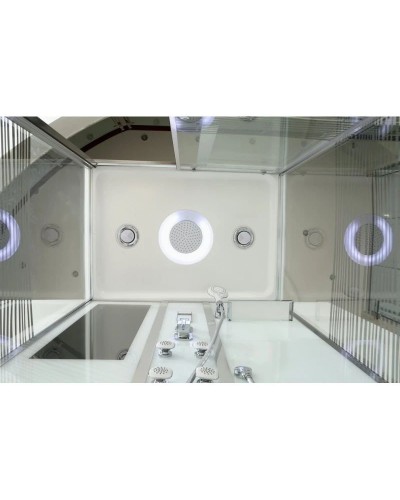 Душевая кабина 120х90х220 см Black & White Galaxy 5509120 прозрачное