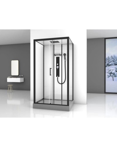 Душевая кабина 115х90х215 см Black & White Galaxy 8008000 прозрачное