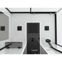 Душевая кабина 110х80х215 см Black & White Galaxy 8800110 прозрачное