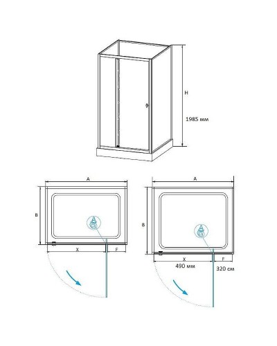 Душевая кабина RGW Andaman AN-207 100х80 411320780-95 без гидромассажа