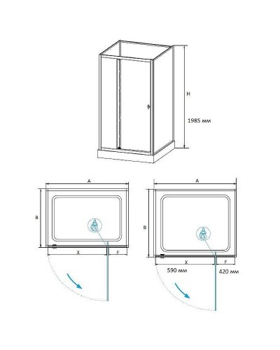 Душевая кабина RGW Andaman AN-207 120х80 411320782-95 без гидромассажа