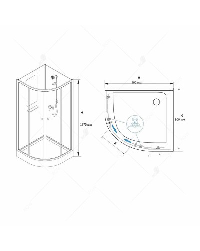 Душевая кабина RGW Andaman AN-208 90х90 381320899-12 без гидромассажа