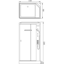 Душевая кабина 110х80х220 см Orans 115R000 прозрачное