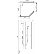 Душевая кабина 100х100х220 см Orans 1220000 прозрачное