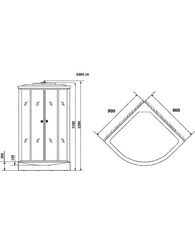 Душевая кабина Niagara Eco 90х90 NG-5304-14 без гидромассажа