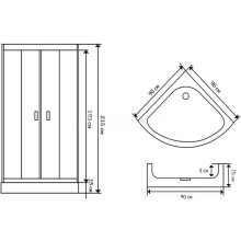 Душевая кабина Cerutti SPA Viva 90х90 91 без гидромассажа