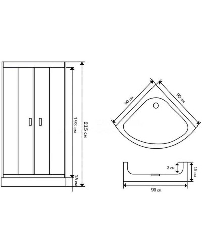 Душевая кабина Cerutti SPA Viva 90х90 91 без гидромассажа