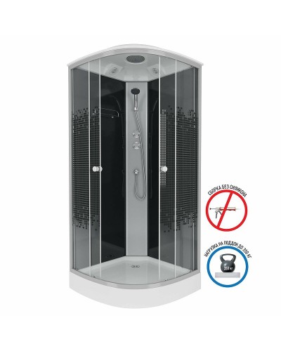 Душевая кабина Niagara Eco 100x100 NG-4502-14BLACK без гидромассажа