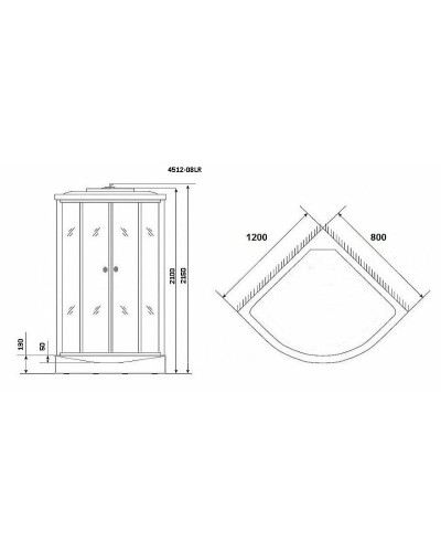 Душевая кабина Niagara Eco 120x80 R NG-4512-14R без гидромассажа