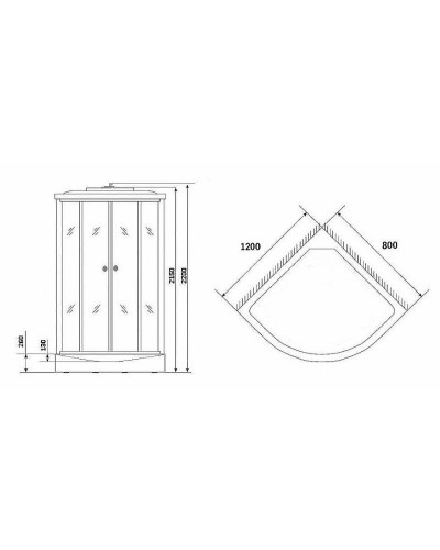 Душевая кабина Niagara Eco 120x80 R NG-3324-14R без гидромассажа