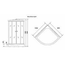 Душевая кабина Niagara Classic 110х90 NG-33194-14R без гидромассажа
