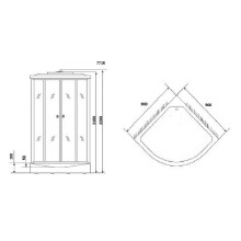 Душевая кабина Niagara Lux NG-7715W 90x90 с гидромассажем