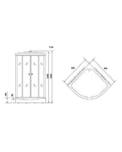 Душевая кабина Niagara Lux NG-7715W 90x90 с гидромассажем