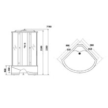Душевая кабина Niagara Lux NG-7790W 90x90 с гидромассажем