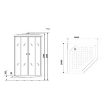 Душевая кабина Niagara Lux NG-7717WD 100x100 с гидромассажем