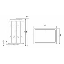 Душевая кабина Niagara Lux NG-7713WL 120x82 L с гидромассажем