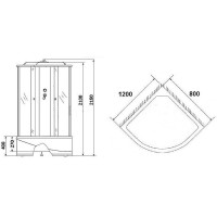 Душевая кабина Niagara Eco NG-7310-14R 120х80 без гидромассажа