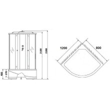 Душевая кабина Niagara Eco NG-7310-14R 120х80 без гидромассажа