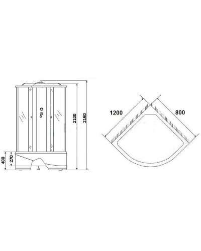 Душевая кабина Niagara Eco NG-7310-14R 120х80 без гидромассажа
