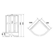Душевая кабина Niagara Ultra  NG-214-01LN 120x80 L с гидромассажем