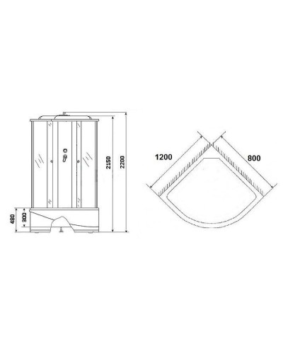 Душевая кабина Niagara Ultra  NG-214-01LN 120x80 L с гидромассажем