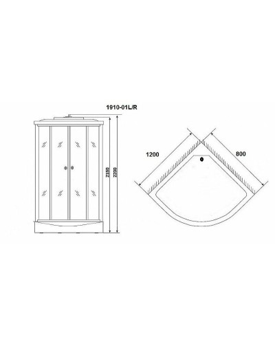 Душевая кабина Niagara Ultra NG-1910-01R 120x80 с гидромассажем