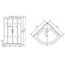 Душевая кабина Timo Standart 90x90 T-5509 без гидромассажа