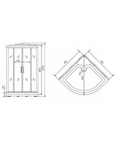 Душевая кабина Timo Standart 90x90 T-5509 без гидромассажа