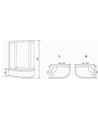 Душевая кабина Timo Standart 120x85 T-5520L с гидромассажем