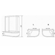 Душевая кабина Timo Standart 120x85 T-5520R без гидромассажа