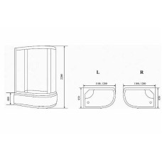 Душевая кабина Timo Standart 120x85 T-5520R без гидромассажа